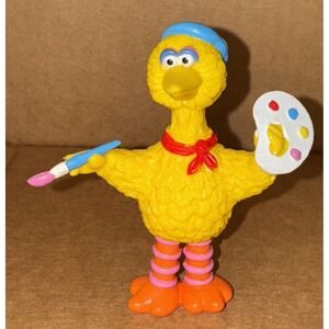 Sesame Street Applause Big Bird Painter Artist Figure Cake Topper 1980s Vintage‎